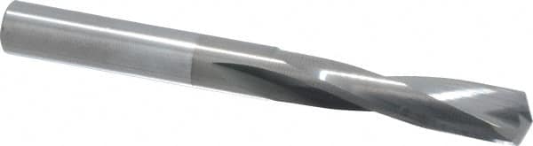 Atrax - 0.277" 135° Spiral Flute Solid Carbide Screw Machine Drill Bit - Bright Finish, Right Hand Cut, 1-1/2" Flute Length, 2-11/16" OAL, Split Point, Straight Shank - Americas Industrial Supply