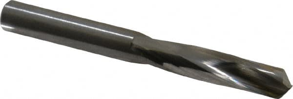 Atrax - 0.295" 135° Spiral Flute Solid Carbide Screw Machine Drill Bit - Bright Finish, Right Hand Cut, 1-9/16" Flute Length, 2-3/4" OAL, Split Point, Straight Shank - Americas Industrial Supply