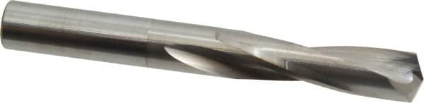 Atrax - 0.386" 135° Spiral Flute Solid Carbide Screw Machine Drill Bit - Bright Finish, Right Hand Cut, 1-7/8" Flute Length, 3-1/4" OAL, Split Point, Straight Shank - Americas Industrial Supply