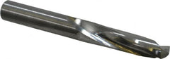 Atrax - 0.397" 135° Spiral Flute Solid Carbide Screw Machine Drill Bit - Bright Finish, Right Hand Cut, 1-15/16" Flute Length, 3-5/16" OAL, Split Point, Straight Shank - Americas Industrial Supply