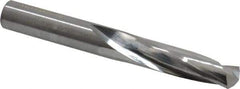 Atrax - 0.413" 135° Spiral Flute Solid Carbide Screw Machine Drill Bit - Bright Finish, Right Hand Cut, 2" Flute Length, 3-3/8" OAL, Split Point, Straight Shank - Americas Industrial Supply