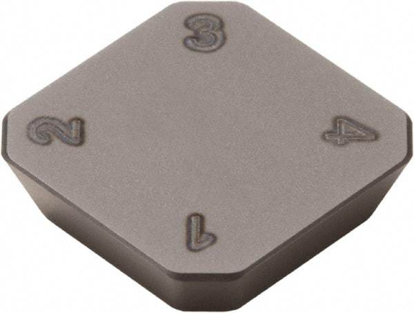 Seco - SEEN42 D16 Grade CBN300 CBN Milling Insert - Uncoated, 1/8" Thick, 1/2" Inscribed Circle, 1/16" Corner Radius - Americas Industrial Supply