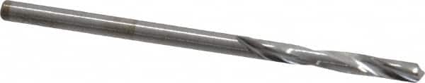 Atrax - #43 135° Spiral Flute Solid Carbide Screw Machine Drill Bit - Bright Finish, Right Hand Cut, 3/4" Flute Length, 1-3/4" OAL, Split Point, Straight Shank - Americas Industrial Supply