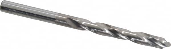 Atrax - #10 118° Solid Carbide Jobber Drill - Bright Finish, Right Hand Cut, Spiral Flute, Straight Shank, 2-3/4" OAL, Standard Point - Americas Industrial Supply