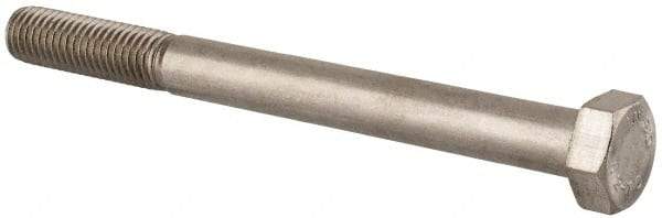 Value Collection - M12x1.75mm Metric Coarse, 130mm Length Under Head Hex Head Cap Screw - Partially Threaded, Grade 18-8 Stainless Steel, Uncoated, 19mm Hex - Americas Industrial Supply