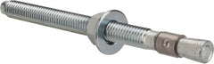 Red Head - 3/8 Inch Diameter, 3/8-16 Inch Thread, 5 Inch Overall Length, Grade 3, Wedge Expansion Concrete Anchor - Steel, Zinc Plated, 3-3/4 Inch Thread Length, Tie Wire Head, 3/8 Inch Drill - Americas Industrial Supply