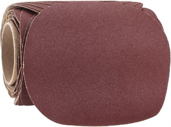 3M - 8" Diam, 80 Grit Ceramic Adhesive PSA Disc - Medium Grade, Red, F Weighted Backing, Flexible, Use with Random Orbital Sanders - Americas Industrial Supply
