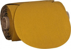 3M - 5" Diam, 150 Grit Aluminum Oxide Adhesive PSA Disc - Very Fine Grade, Gold, Polyester Backing, Flexible, Use with Random Orbital Sanders - Americas Industrial Supply