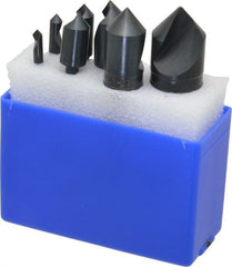 M.A. Ford - 7 Piece, 3/16 to 1" Head Diam, 82° Included Angle, Single End Countersink Set - Americas Industrial Supply