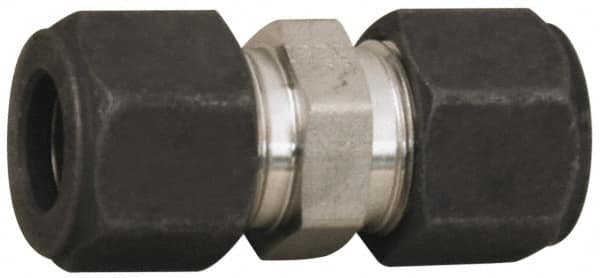 Parker - 5/16" OD, Stainless Steel Union - 9/16" Hex, Comp x Comp Ends - Americas Industrial Supply