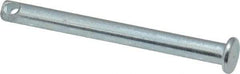 Made in USA - 3/16" Pin Diam, 2" OAL, Standard Clevis Pin - 3/32" Hole, 1-29/32" Usable Length, Zinc-Plated Steel - Americas Industrial Supply