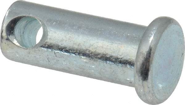 Made in USA - 5/16" Pin Diam, 3/4" OAL, Standard Clevis Pin - 9/64" Hole, 39/64" Usable Length, Zinc-Plated Steel - Americas Industrial Supply