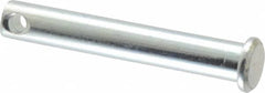 Made in USA - 5/16" Pin Diam, 2" OAL, Standard Clevis Pin - 9/64" Hole, 1-55/64" Usable Length, Zinc-Plated Steel - Americas Industrial Supply