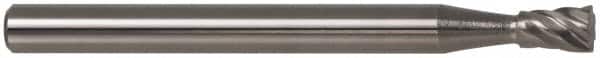 Atrax - 3/8" Cut Diam, 1/4" Shank Diam, Inverted Cone Head Single Cut Burr - Carbide, Flat End, 3/8" LOC, 2-1/4" OAL - Americas Industrial Supply