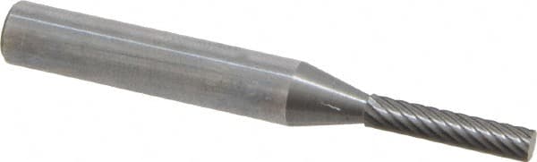 Atrax - 1/8" Cut Diam, 1/4" Shank Diam, Cylinder Head Single Cut Burr - Carbide, Flat End, 1/2" LOC, 2" OAL - Americas Industrial Supply