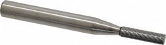 Atrax - 5/32" Cut Diam, 1/4" Shank Diam, Cylinder Head Single Cut Burr - Carbide, Flat End, 5/8" LOC, 2" OAL - Americas Industrial Supply