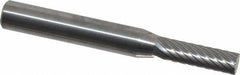 Atrax - 3/16" Cut Diam, 1/4" Shank Diam, Cylinder Head Single Cut Burr - Carbide, Flat End, 5/8" LOC, 2" OAL - Americas Industrial Supply