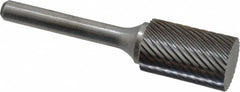 Atrax - 5/8" Cut Diam, 1/4" Shank Diam, Cylinder Head Single Cut Burr - Carbide, Flat End, 1" LOC, 2-3/4" OAL - Americas Industrial Supply