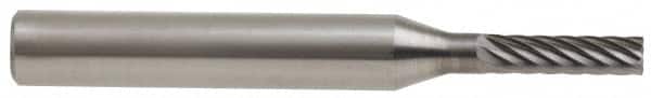 Atrax - 1/8" Cut Diam, 1/4" Shank Diam, Cylinder with End Cut Head Single Cut Burr - Carbide, End Cut End, 1/2" LOC, 2" OAL - Americas Industrial Supply