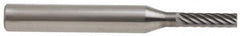 Atrax - 1/8" Cut Diam, 1/4" Shank Diam, Cylinder with End Cut Head Single Cut Burr - Carbide, End Cut End, 1/2" LOC, 2" OAL - Americas Industrial Supply