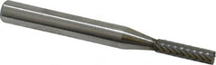 Atrax - 5/32" Cut Diam, 1/4" Shank Diam, Cylinder with End Cut Head Single Cut Burr - Carbide, End Cut End, 5/8" LOC, 2" OAL - Americas Industrial Supply