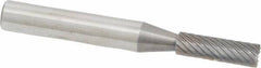 Atrax - 3/16" Cut Diam, 1/4" Shank Diam, Cylinder with End Cut Head Single Cut Burr - Carbide, End Cut End, 5/8" LOC, 2" OAL - Americas Industrial Supply