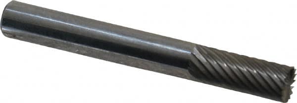 Atrax - 1/4" Cut Diam, 1/4" Shank Diam, Cylinder with End Cut Head Single Cut Burr - Carbide, End Cut End, 5/8" LOC, 2" OAL - Americas Industrial Supply