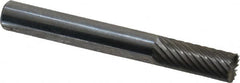 Atrax - 1/4" Cut Diam, 1/4" Shank Diam, Cylinder with End Cut Head Single Cut Burr - Carbide, End Cut End, 5/8" LOC, 2" OAL - Americas Industrial Supply