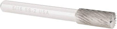 Atrax - 5/16" Cut Diam, 1/4" Shank Diam, Cylinder with End Cut Head Single Cut Burr - Carbide, End Cut End, 3/4" LOC, 2-1/2" OAL - Americas Industrial Supply