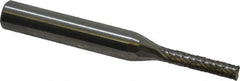 Atrax - 1/8" Cut Diam, 1/4" Shank Diam, Cylinder with End Cut Head Double Cut Burr - Carbide, End Cut End, 1/2" LOC, 2" OAL - Americas Industrial Supply