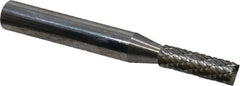 Atrax - 3/16" Cut Diam, 1/4" Shank Diam, Cylinder with End Cut Head Double Cut Burr - Carbide, End Cut End, 5/8" LOC, 2" OAL - Americas Industrial Supply