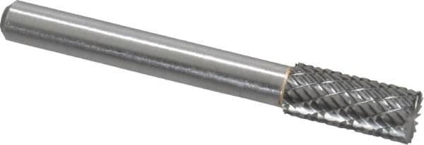 Atrax - 5/16" Cut Diam, 1/4" Shank Diam, Cylinder with End Cut Head Double Cut Burr - Carbide, End Cut End, 3/4" LOC, 2-1/2" OAL - Americas Industrial Supply