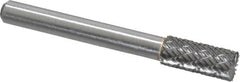 Atrax - 5/16" Cut Diam, 1/4" Shank Diam, Cylinder with End Cut Head Double Cut Burr - Carbide, End Cut End, 3/4" LOC, 2-1/2" OAL - Americas Industrial Supply
