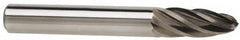 Atrax - 1/4" Cut Diam, 1/4" Shank Diam, Tree with Radius Head Fluted Cut Burr - Radius End, 5/8" LOC, 2" OAL - Americas Industrial Supply