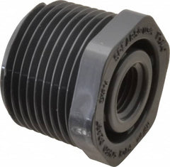 Value Collection - 1 x 1/4" PVC Plastic Pipe Reducer Bushing - Schedule 80, MIPT x FIPT End Connections - Americas Industrial Supply