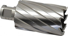 Annular Cutter: 1-9/16″ Dia, 2″ Depth of Cut, High Speed Steel 3/4″ Shank Dia, Weldon Flat Shank, 2 Flats, Bright/Uncoated