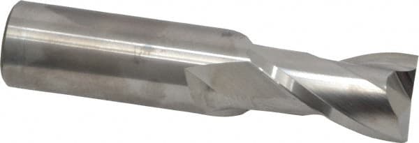 Atrax - 7/8", 1-1/2" LOC, 7/8" Shank Diam, 4" OAL, 2 Flute, Solid Carbide Square End Mill - Single End, Uncoated, Spiral Flute, 30° Helix, Centercutting, Right Hand Cut, Right Hand Flute - Americas Industrial Supply