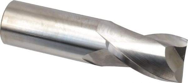 Atrax - 1", 1-1/2" LOC, 1" Shank Diam, 4" OAL, 2 Flute, Solid Carbide Square End Mill - Single End, Uncoated, Spiral Flute, 30° Helix, Centercutting, Right Hand Cut, Right Hand Flute - Americas Industrial Supply
