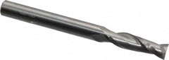 Atrax - 3/16", 5/8" LOC, 3/16" Shank Diam, 2" OAL, 2 Flute, Solid Carbide Square End Mill - Single End, Uncoated, Spiral Flute, 30° Helix, Centercutting, Right Hand Cut - Americas Industrial Supply