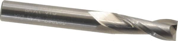 Atrax - 5/16", 13/16" LOC, 5/16" Shank Diam, 2-1/2" OAL, 2 Flute, Solid Carbide Square End Mill - Single End, Uncoated, Spiral Flute, 30° Helix, Centercutting, Right Hand Cut - Americas Industrial Supply