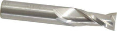 Atrax - 1/2", 1" LOC, 1/2" Shank Diam, 3" OAL, 2 Flute, Solid Carbide Square End Mill - Single End, Uncoated, Spiral Flute, 30° Helix, Centercutting, Right Hand Cut - Americas Industrial Supply