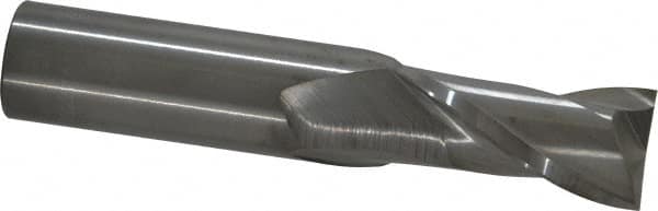 Atrax - 3/4", 1-1/2" LOC, 3/4" Shank Diam, 4" OAL, 2 Flute, Solid Carbide Square End Mill - Single End, Uncoated, Spiral Flute, 30° Helix, Centercutting, Right Hand Cut - Americas Industrial Supply