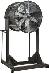 Americraft - 18" Blade, Direct Drive, 1/4 hp, 3,050 CFM, High Floor Stand Blower with Wheels - 5.0/2.5 Amps, 115/230 Volts, 1 Speed, Single Phase - Americas Industrial Supply