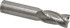 Atrax - 3/4", 1-1/2" LOC, 3/4" Shank Diam, 4" OAL, 4 Flute, Solid Carbide Square End Mill - Single End, Uncoated, Spiral Flute, 30° Helix, Centercutting, Right Hand Cut - Americas Industrial Supply