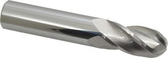 Atrax - 5/8" Diam, 1-1/4" LOC, 4 Flute Solid Carbide Ball End Mill - Uncoated, Single End, 3-1/2" OAL, 5/8" Shank Diam - Americas Industrial Supply