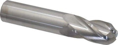 Atrax - 3/4" Diam, 1-1/2" LOC, 4 Flute Solid Carbide Ball End Mill - Uncoated, Single End, 4" OAL, 3/4" Shank Diam - Americas Industrial Supply