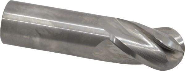 Atrax - 1" Diam, 1-1/2" LOC, 4 Flute Solid Carbide Ball End Mill - Uncoated, Single End, 4" OAL, 1" Shank Diam - Americas Industrial Supply