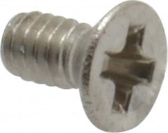Value Collection - M2x0.40 Metric Coarse, 4mm OAL Phillips Drive Machine Screw - Flat Head, Grade 18-8 & A2 Stainless Steel, Uncoated, Without Washer - Americas Industrial Supply