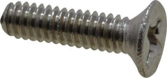 Value Collection - M2x0.40 Metric Coarse, 8mm OAL Phillips Drive Machine Screw - Flat Head, Grade 18-8 & A2 Stainless Steel, Uncoated, Without Washer - Americas Industrial Supply
