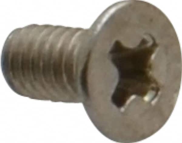 Value Collection - M2.5x0.45 Metric Coarse, 5mm OAL Phillips Drive Machine Screw - Flat Head, Grade 18-8 & A2 Stainless Steel, Uncoated, Without Washer - Americas Industrial Supply